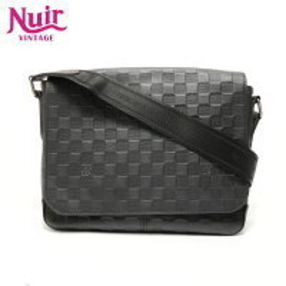 Louis Vuitton Damier Infini Black District Shoulder Bag Black